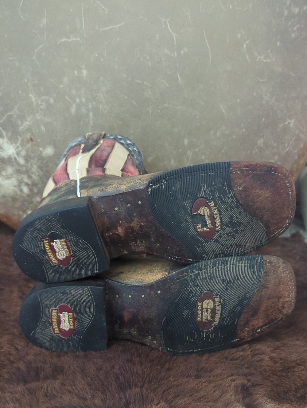 DAN POST DP3914 "Betsy" American Flag cowgirl western boots square toe sz 8.5 - Picture 11 of 15